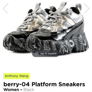 Anthony Wang Platform Sneakers - blackberry-04 black